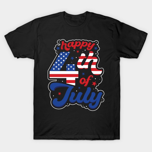 Happy 4th of July T-Shirt by Douenations